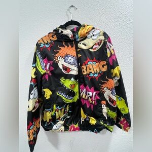 Members Only Nickelodeon Rugrats Jacket Junior’s Sz M Cartoon Windbreaker